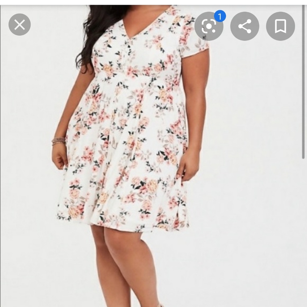 Size 3 floral button down dress